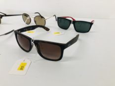 5 PAIRS OF DESIGNER SUNGLASSES TO INCLUDE MARKED RAY BAN AND OAKLEY STYLE