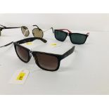 5 PAIRS OF DESIGNER SUNGLASSES TO INCLUDE MARKED RAY BAN AND OAKLEY STYLE