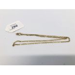 A 9CT GOLD FIGARO LINK NECKLACE
