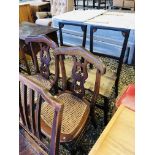 3 PAIRS OF PERIOD MAHOGANY SIDE CHAIRS