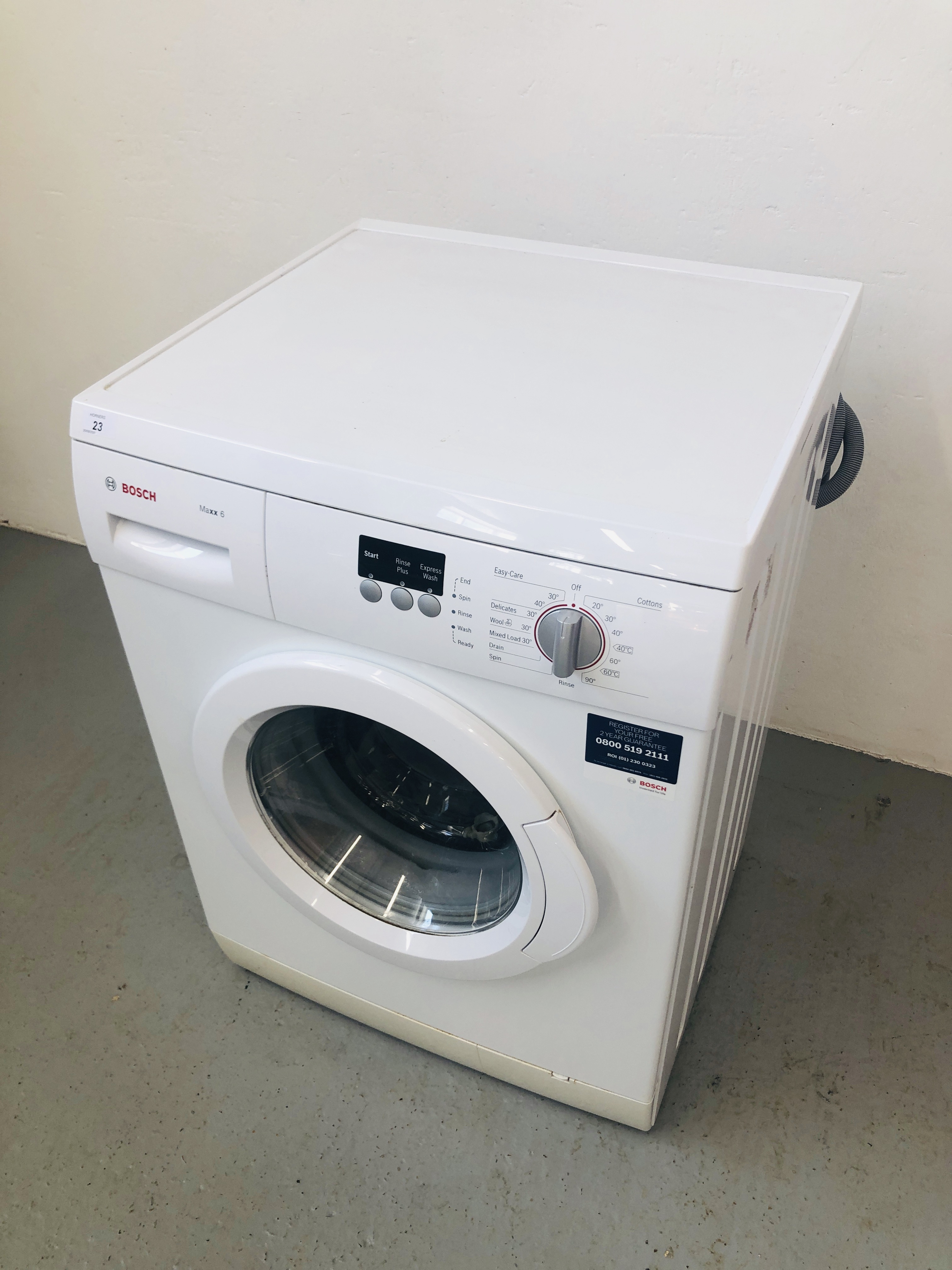 A BOSCH MAXX 6 WASHING MACHINE - SOLD AS SEEN - Image 2 of 2