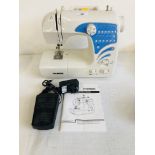 HYUNDA ELECTRIC SEWING MACHINE WITH FOOT PEDAL & INSTRUCTION MANUAL - SOLD AS SEEN