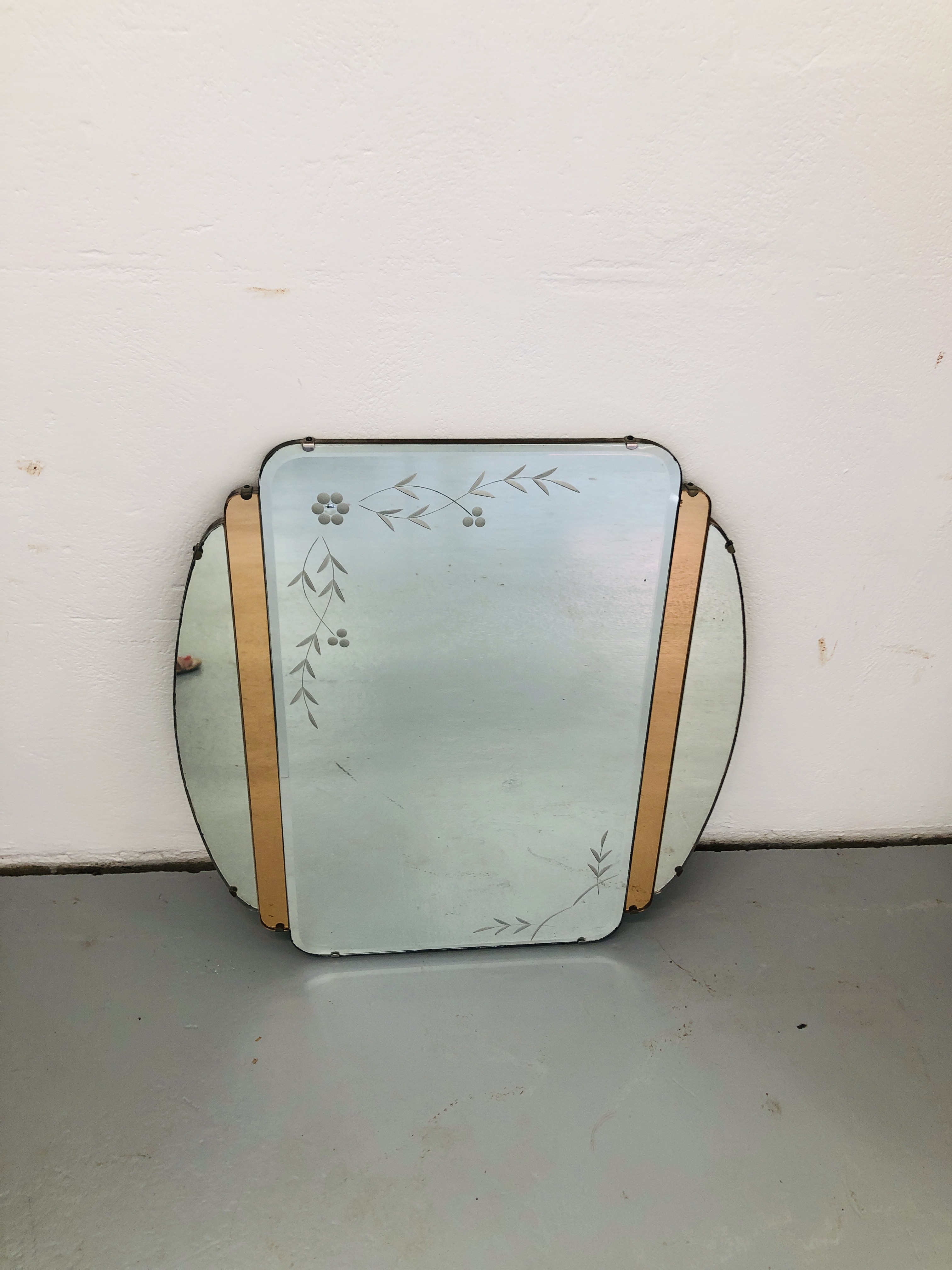 DESIGNER DRESSING MIRROR & 1960'S STYLE WALL MIRROR - Image 3 of 3