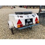 A SMALL SNIPE FIBREGLASS BODY CAR TRAILER FOR RESTORATION