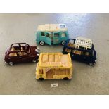 SYLVANIAN FAMILIES NURSERY BUS, CAMPER VAN, A CAR AND FAMILY WAGON,