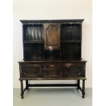 A DARK OAK COUNTRY DRESSER,