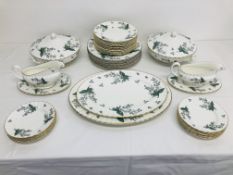 A ROYAL WORCESTER "VALENCIA" 37 PIECE DINNER SET TO INCLUDE GRAVY BOATS, TUREENS, DINNER PLATES,