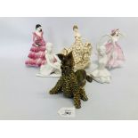 TWO COALPORT FIGURINES TO INCLUDE MELODY & GABREILLE, THE LEONARDO COLLECTION NICOLA FIGURINE,