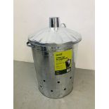 AS NEW GALVANISED INCINERATOR - SOLD AS SEEN