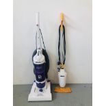 A HOOVER 1900W SMART VACUUM CLEANER ALONG WITH BELDRAY STEAM MOP - SOLD AS SEEN