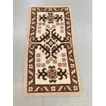 3 VARIOUS HAND KNOTTED WOOL RUGS - 76 INCH X 35 INCH, 69 INCH X 37 INCH,