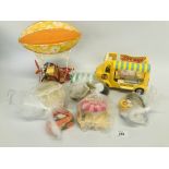 SYLVANIAN FAMILIES AIR BALLOON, HOT DOG STAND, PIZZA DELIVERY, CANDY WAGON, POPCORN STAND,