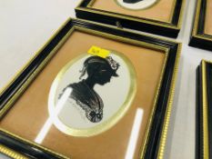 SET OF FRAMED SILHOUETTES,