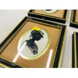 SET OF FRAMED SILHOUETTES,