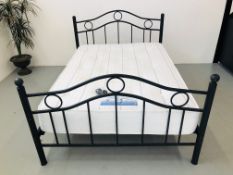 A MODERN DOUBLE BEDSTEAD COMPLETE WITH SEALY ASPEN CLASSIC COLLECTION MATTRESS