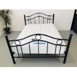 A MODERN DOUBLE BEDSTEAD COMPLETE WITH SEALY ASPEN CLASSIC COLLECTION MATTRESS