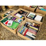 5 BOXES OF ASSORTED BOOKS