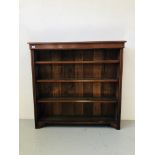 EDWARDIAN MAHOGANY BOOKSHELF - 48 INCH WIDTH,