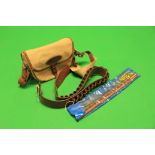 CANVAS CARTRIDGE BAG + 12 GAUGE CARTRIDGE BELT AND CLEANING RODS