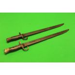 2 X WW2 JAPANESE TYPE 30 ARISAKA RIFLE BAYONETS - COLLECTION ONLY