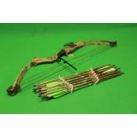 PERFECT LINE CAMOUFLAGE COMPOUND BOW WITH 12 BOLTS - COLLECTION ONLY