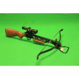 ARMEX CROSS BOW WITH 4 X 32 SCOPE WITH 2 PACKS OF BOLTS AND LOADER - COLLECTION ONLY
