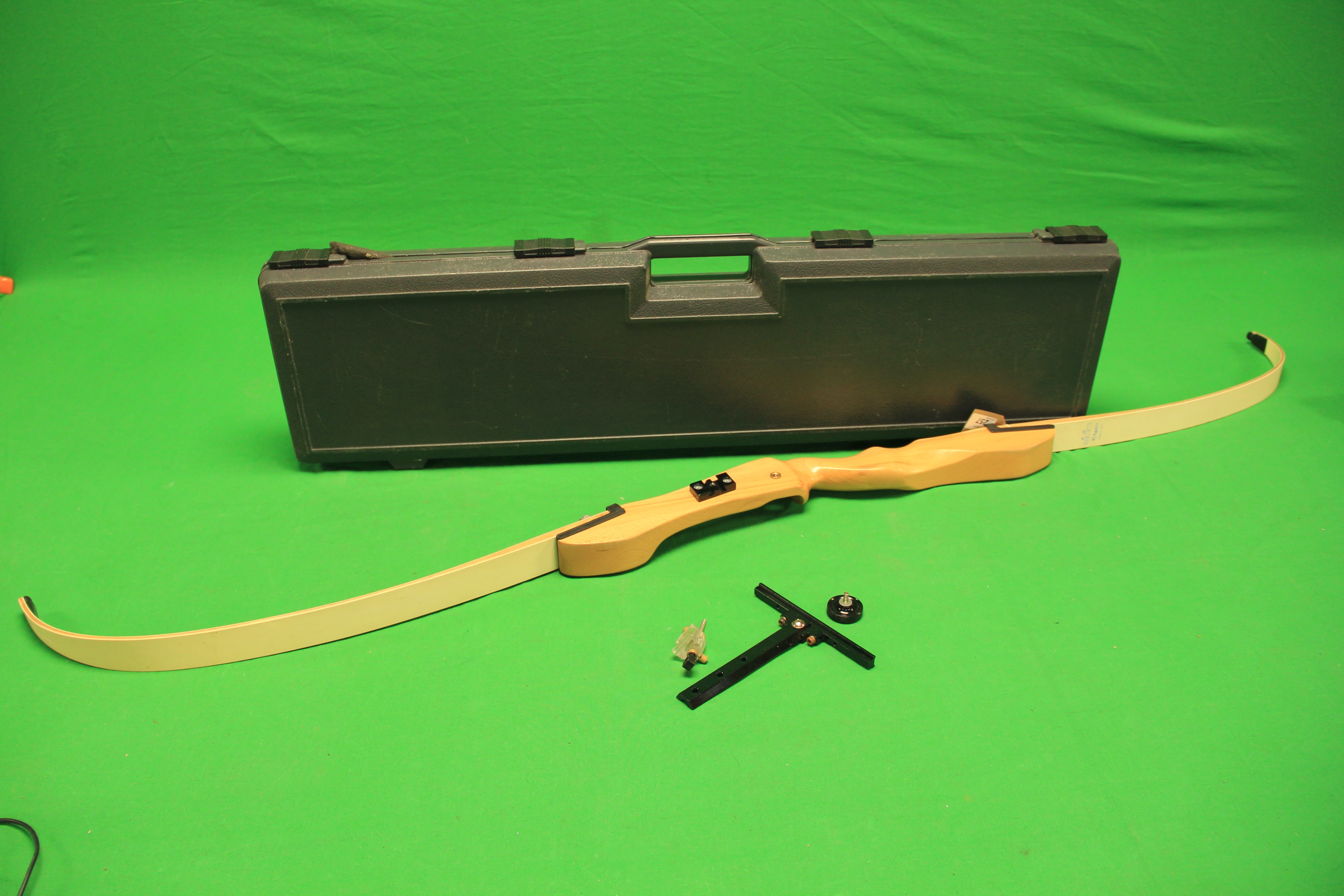 ARCHERY BOW WITH RAGIM LIMBS WITH SIGHT IN TRANSIT CASE - COLLECTION ONLY