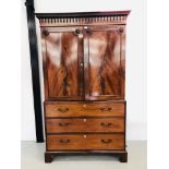 VICTORIAN MAHOGANY LINEN PRESS