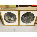 A PAIR OF GILT FRAMED J.C.