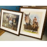 FRAMED LIMITED EDITION DEIGHAN RACING PRINT "DAWN RUN" SIGNED BY ARTIST & JOCKEY "JONJO O'NEIL"