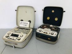 TWO TAPE TO TAPE PLAYERS (1 SPARES AND REPAIRS) (COLLECTORS ITEMS ONLY) - SOLD AS SEEN