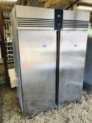 FOSTER G2 ECO PRO DOUBLE DOOR STAINLESS STEEL COMMERCIAL FREEZER MODEL EP1440L - SOLD AS SEEN