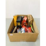 BOX CONTAINING ASSORTED HAND AND CARPENTRY TOOL TO INCLUDE BOXED STANLEY BAILEY NO.