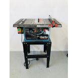 A CLARKE WOODWORKER 10 INCH TABLE SAW - SOLD AS SEEN - SAFETY GUARD MISSING - TRADE ONLY