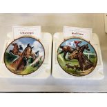 12 X ROYAL WORCESTER LTD EDITION "GREAT RACEHORSES" SERIES PORCELAIN COLLECTORS PLATE WITH