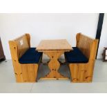 SOLID HONEY PINE TRADITIONAL STYLE GERMAN ECKE CORNER DINING SET