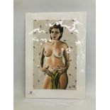 A KRYS LEACH ORIGINAL OIL ON BOARD NUDE STUDY "ALICIA UNANNOUNCED"