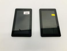 2 X AMAZON KINDLE FIRE TABLETS - SOLD AS SEEN