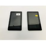 2 X AMAZON KINDLE FIRE TABLETS - SOLD AS SEEN