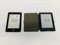 2 X AMAZON KINDLE PAPERWHITES - SOLD AS SEEN