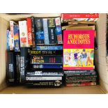 5 BOXES OF ASSORTED BOOKS TO INCLUDE WAR & HISTORY BOOKS