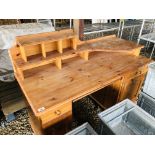 HONEY PINE HOME OFFICE DESK