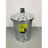 AS NEW GALVANISED INCINERATOR - SOLD AS SEEN