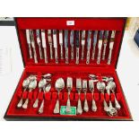 A REGALIA 8 PLACE SETTING OF KINGS PATTERN TABLE CUTLERY