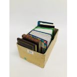 BOX WITH MAINLY NORFOLK POSTCARDS IN SEVEN SMALL FOLDERS