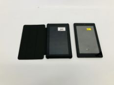 2 X AMAZON KINDLE FIRE TABLETS - SOLD AS SEEN