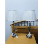 A PAIR OF MODERN BEDSIDE LAMPS - SOLD AS SEEN - TRADE ONLY