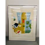 FRAMED LIMITED EDITION CONTEMPORARY PRINT "APARTMENT" 35/200 BEARING PENCIL SIGNATURE TULLY CROOK