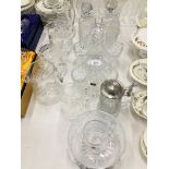 COLLECTION OF QUALITY CUT GLASS TO INCLUDE VASES, JUGS, BOWLS & BASKETS, DRINKING TANKARDS ETC.
