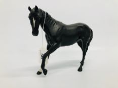 A BESWICK "BLACK BEAUTY" HORSE FIGURE IN MATT BLACK NO.